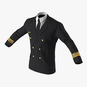 3d model airline pilot jacket
