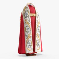 Religious Clergy Chasuble Traditional Red Gold