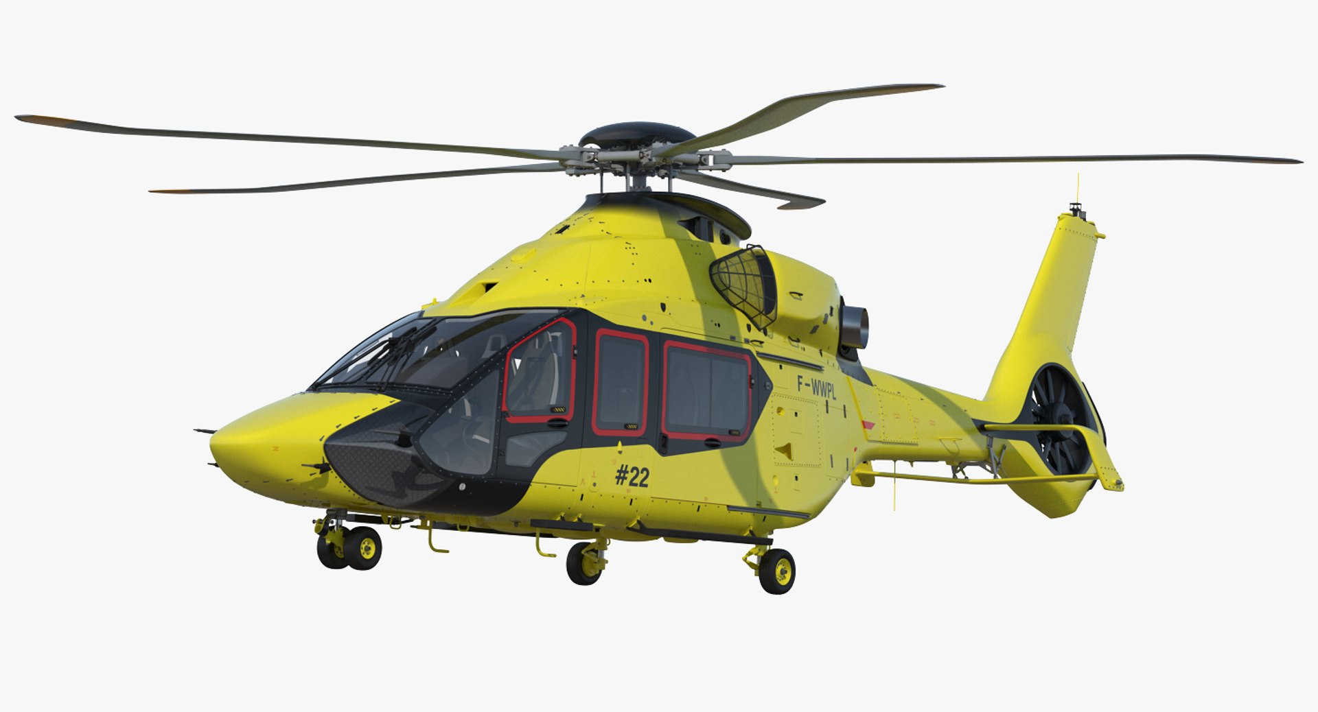 Airbus H160 3D model preview