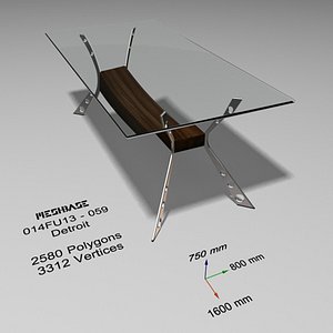 3ds max dining table glass -
