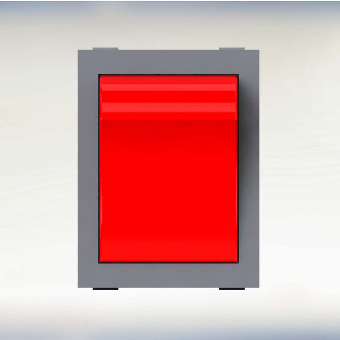Power switch red 3D model - TurboSquid 1311295