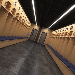 3D Stadium Locker Room