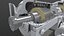 Modelo 3D de sección transversal de turbina