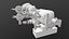 Modelo 3D de sección transversal de turbina