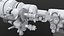 Modelo 3D de sección transversal de turbina