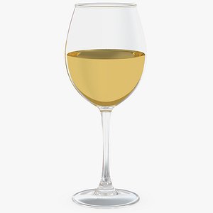 Full Filled White Wine Glass