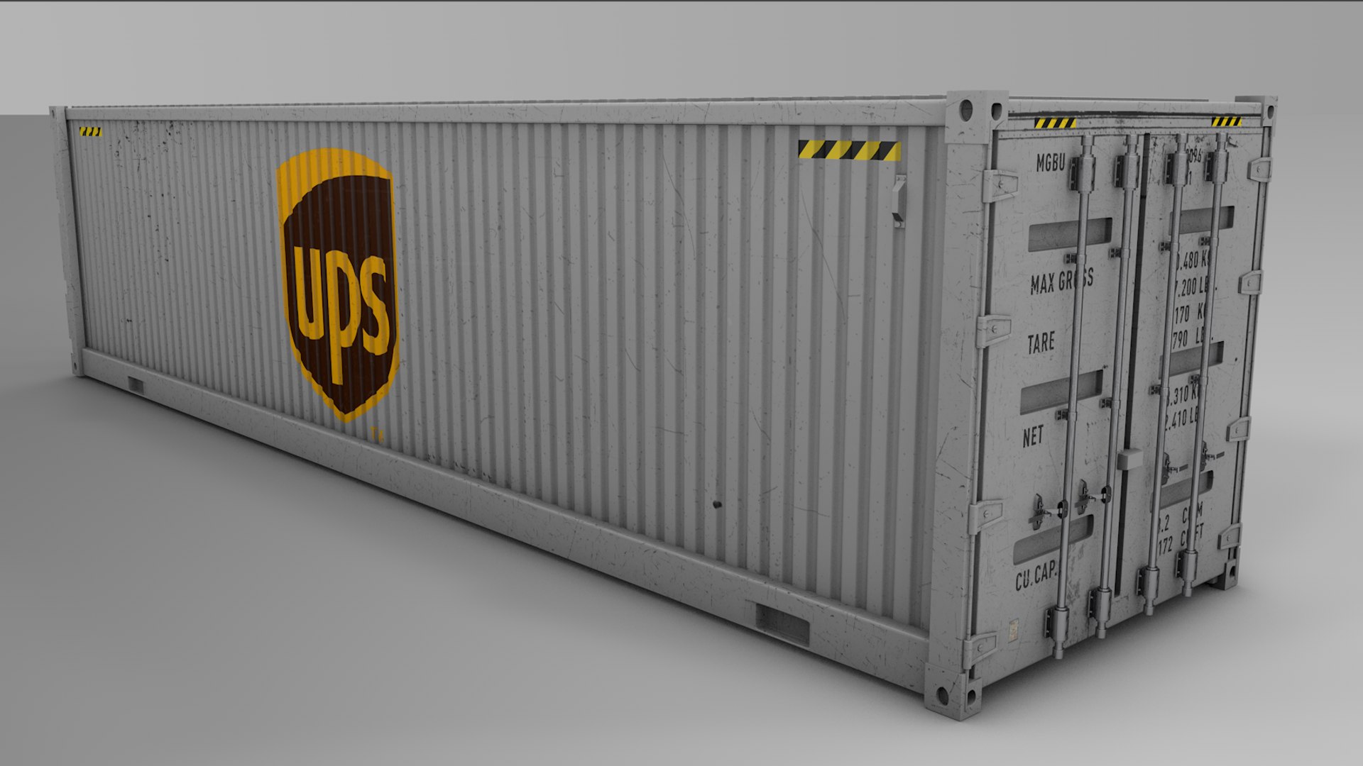 3D Ups Cargo Container L736 - TurboSquid 1563525