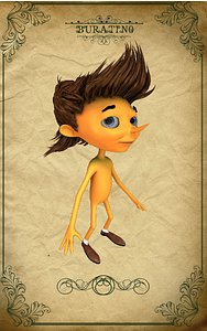 3d model of poser character buratino