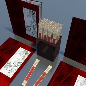 Asian Menu And Chopsticks
