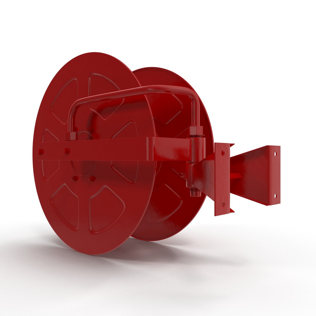 Hose Reel for Water Truck 3D Model 3D model preview