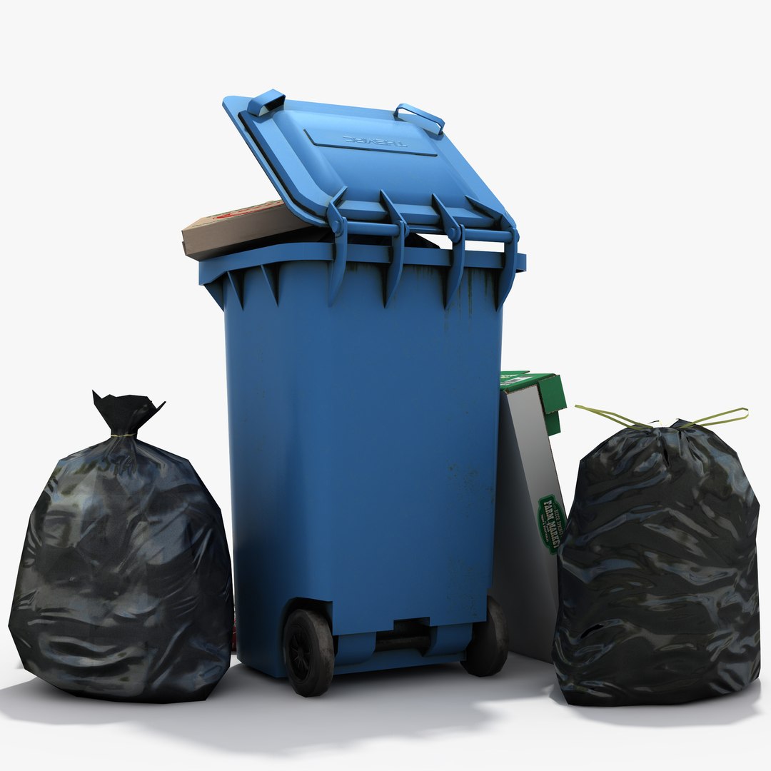 Trash Dustbin Obj