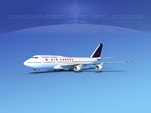 3d model airline boeing 747-400 747 aircraft