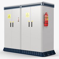 Power Distribution Cabinet with Fire Extinguisher