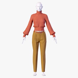 Womens sveater and pants model