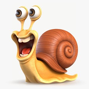 3D Cartoon Snail 1 model