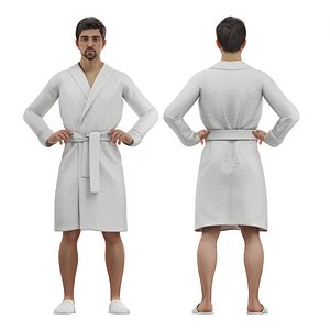 3D male bathrobe model