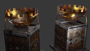 Fantasy - Dwarven Brazier 3D