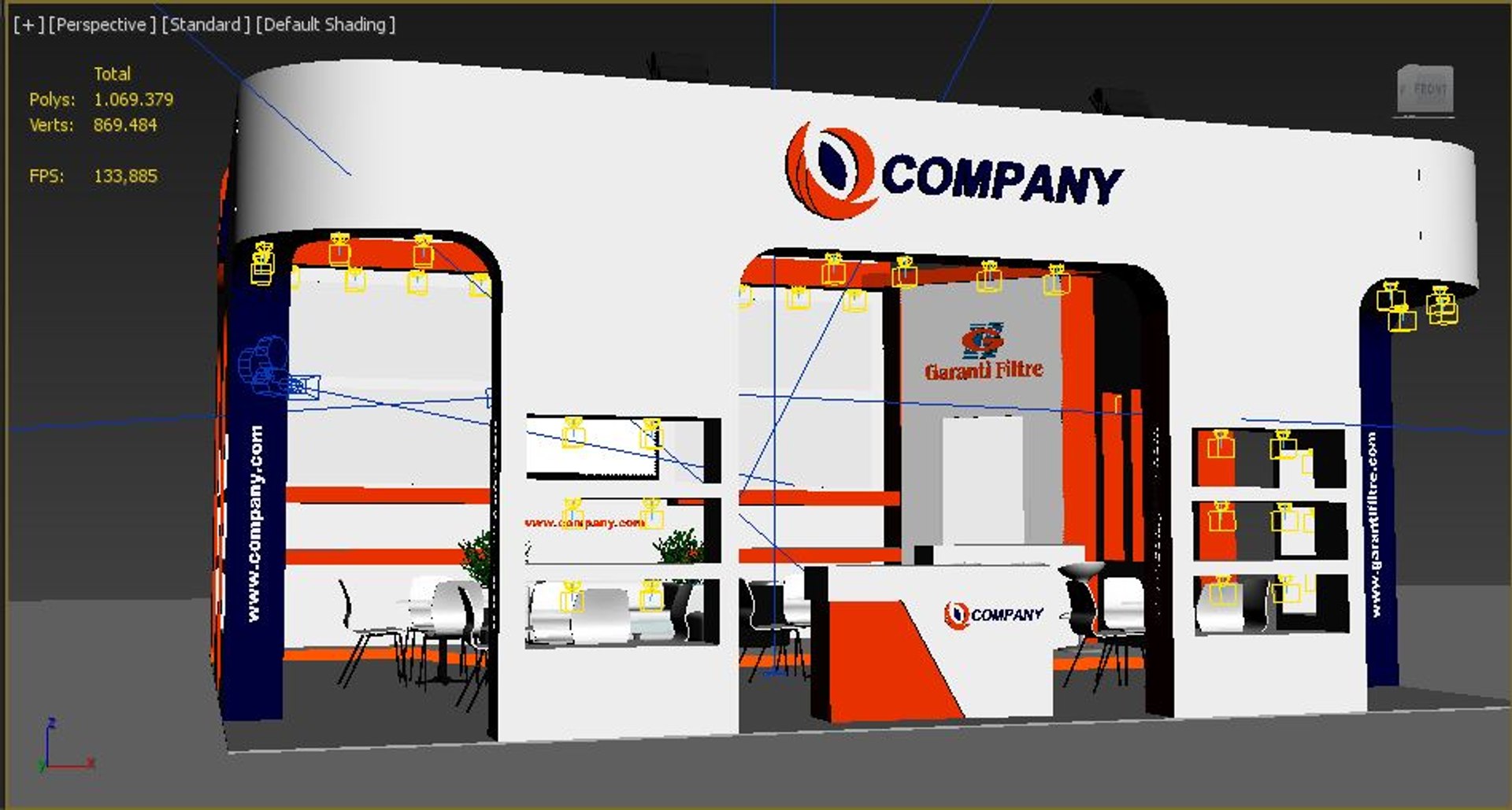 Exhibition Stand 8x9 3D - TurboSquid 2110172
