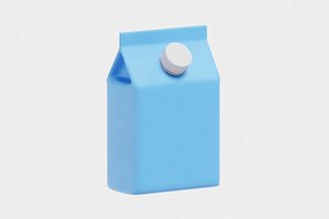 Milk Carton packet 3D