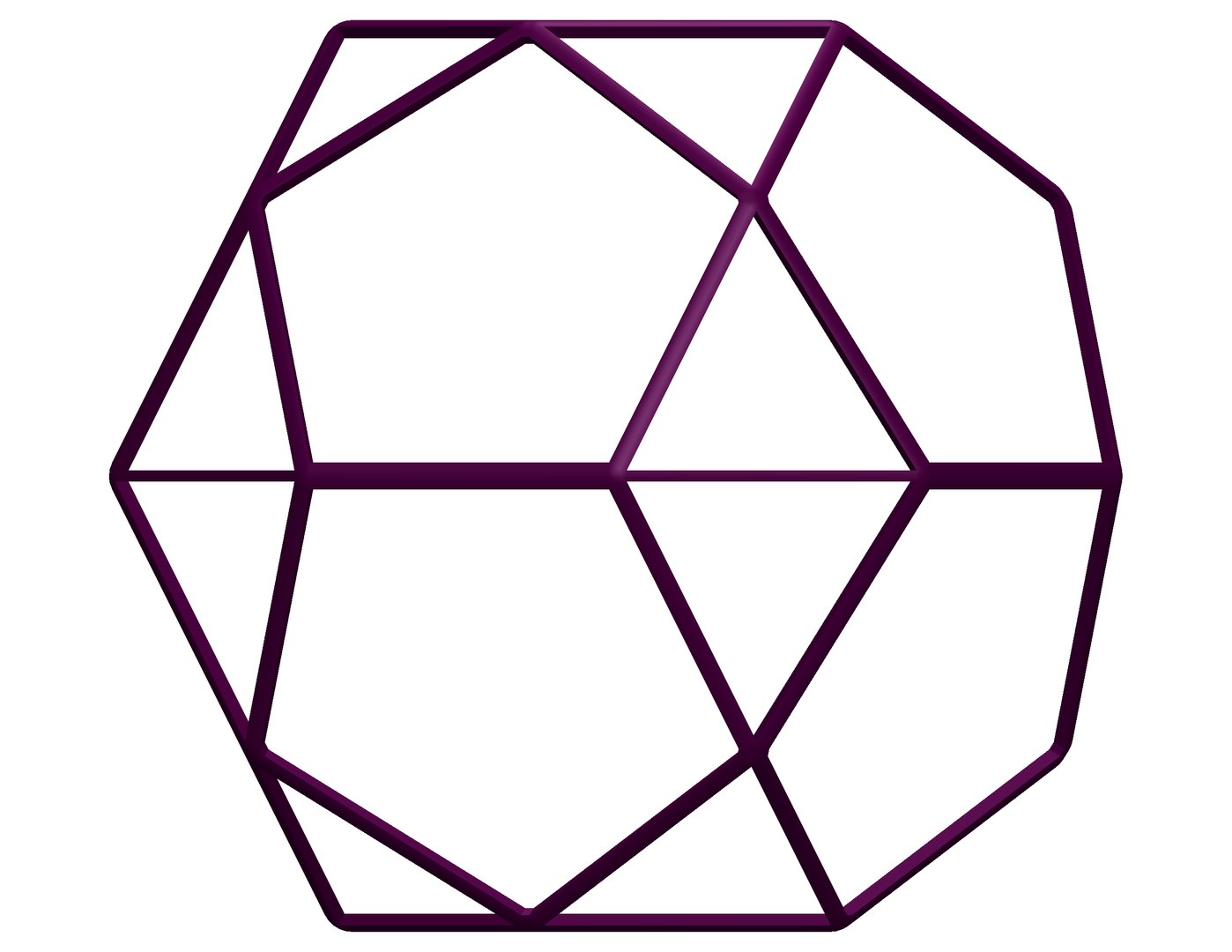 3D Wireframe Shape Pentagonal Orthobirotunda - TurboSquid 2212963