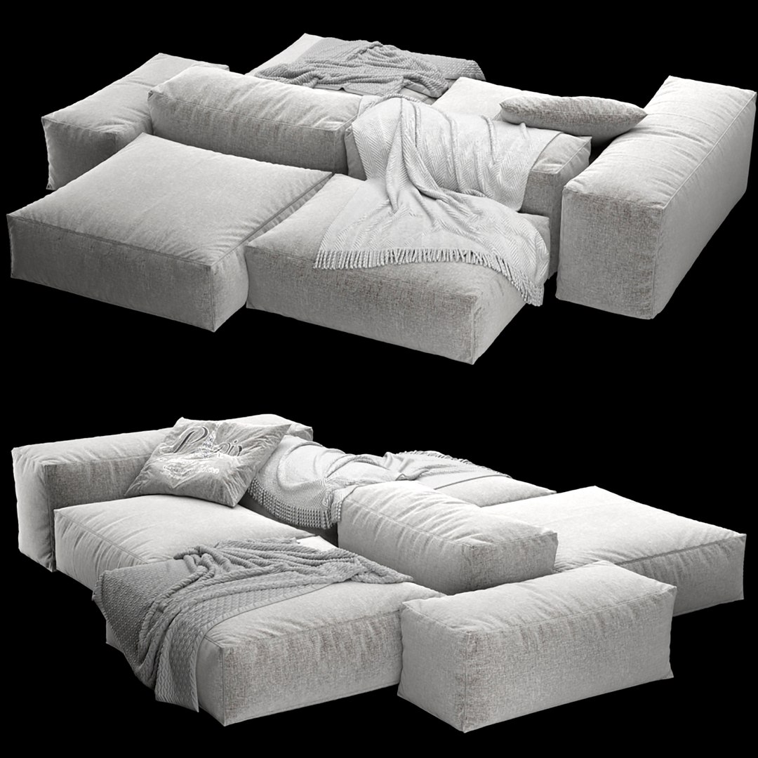 3D modular sofa extrasoft TurboSquid 1691646