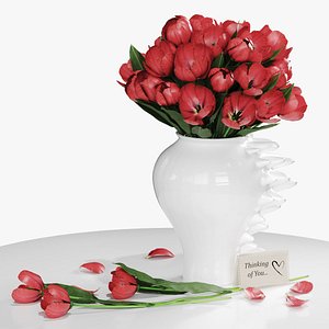 3D bouquet of tulips