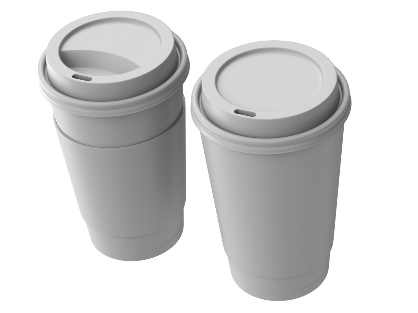 Coffee Paper Cup With Lid and Stopper 3D model - TurboSquid 2135372