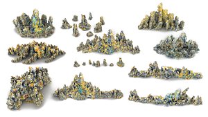 Alien Worlds  Volcanic Terrain Mega Pack - 50 Scanned Rock Assets