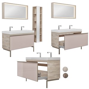 Furniture set Geberit Citterio 118 Light  Dark Oak