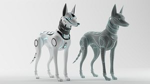 3D DOG ROBOT RIGGED model