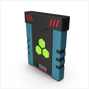 SciFi Access Key Cartridge Blue V5 PBR model