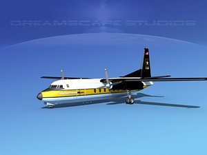 3d model fairchild f-27 fokker