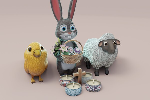 easter bunny 3D model