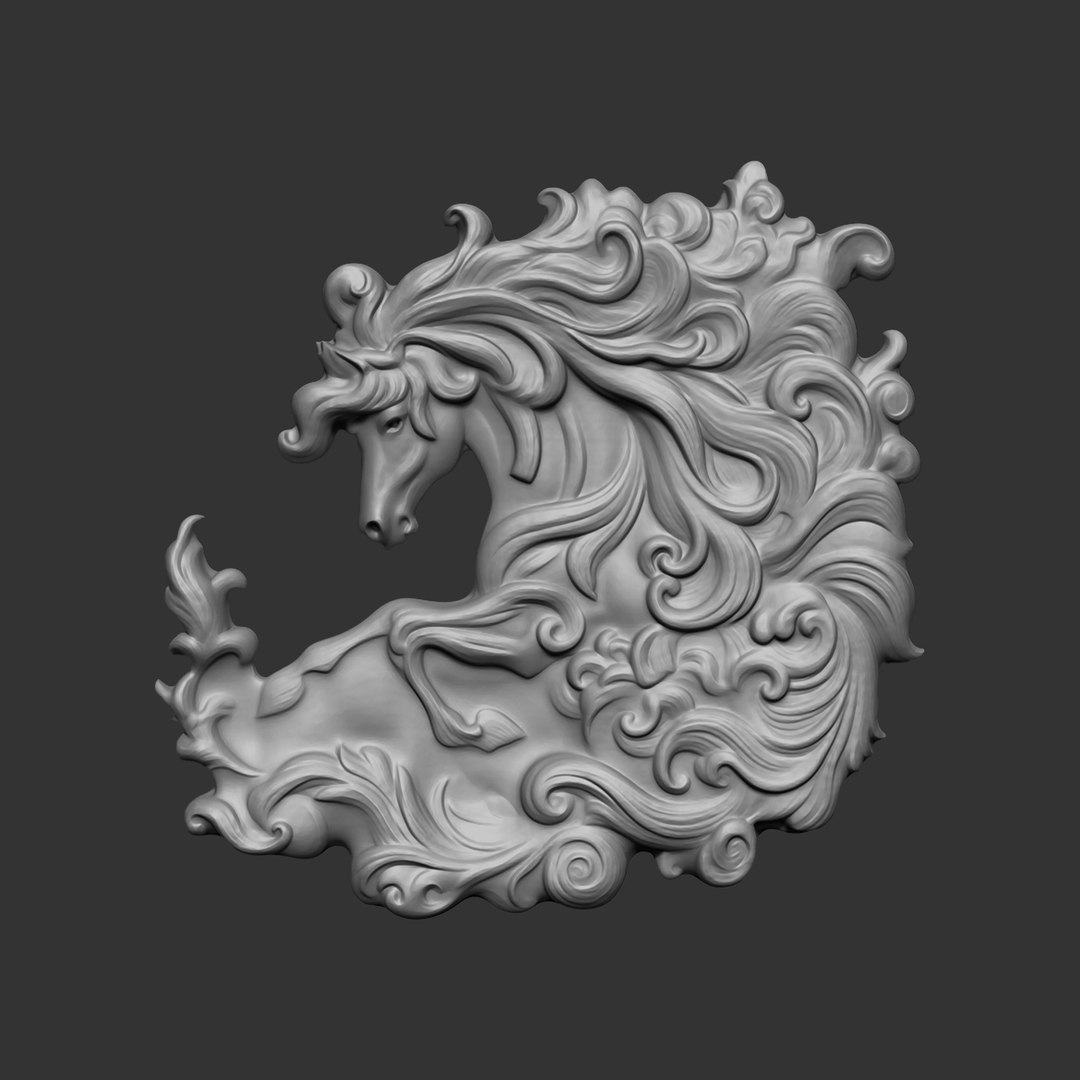 Horse Bas Relief 240510 13 3D Print Model 3D Model - TurboSquid 2293744