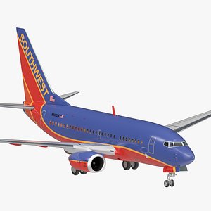3D boeing 737-600 southwest airlines model