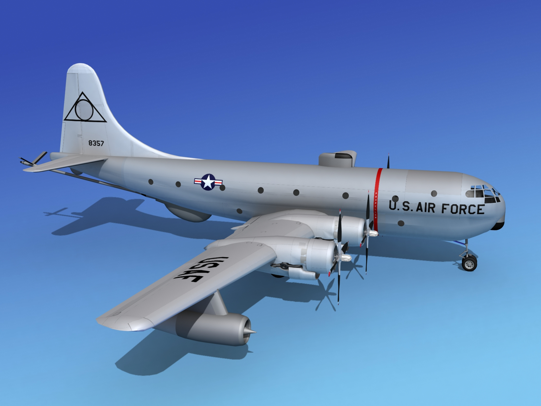 Propellers Tanker Kc-97 Boeing 3d 3ds