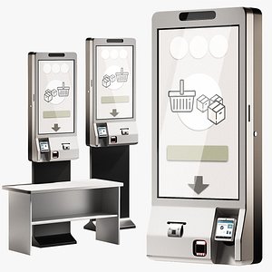 Self-service checkout Interactive touch kiosk Payment terminal