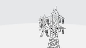 Three-Dimensional Electricity Transmission Tower