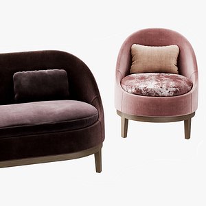 Piet Boon Collection - Belle Loveseat and armchair 3D