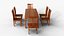 Elegantes Esstisch-Set aus Holz für 6 Personen mit klassischem Stuhl