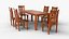 Elegantes Esstisch-Set aus Holz für 6 Personen mit klassischem Stuhl