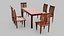 Elegantes Esstisch-Set aus Holz für 6 Personen mit klassischem Stuhl