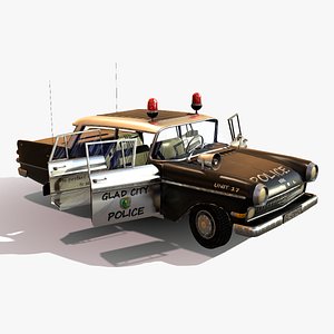 3D stylized police car model