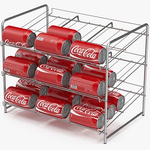 Soda Can Dispenser with Cola Cans 3D model