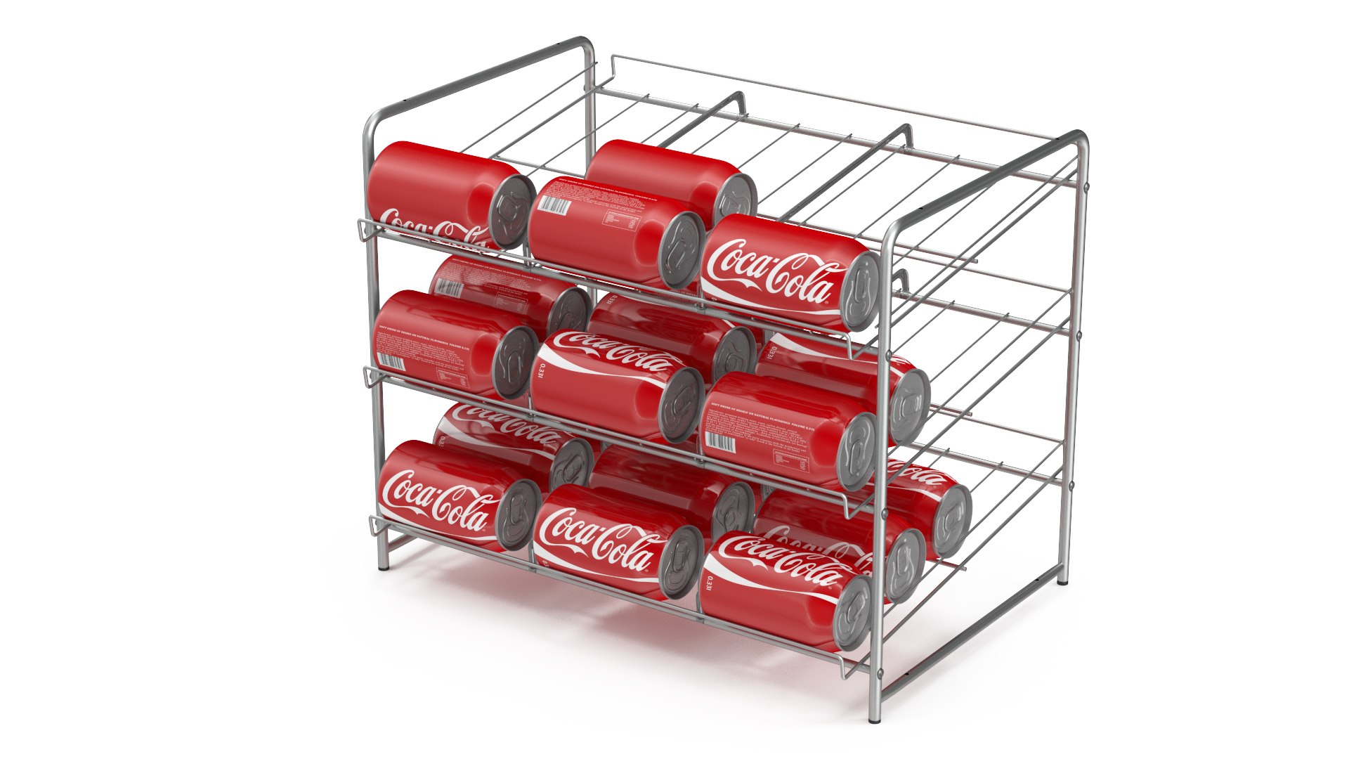 Soda Can Dispenser with Cola Cans 3D model preview
