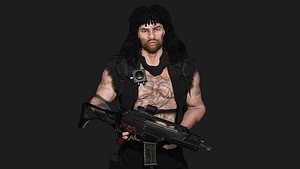 AAA 3D REALISTIC MAN CHARACTER -SHOOTER ACTION HEROES RAMBO