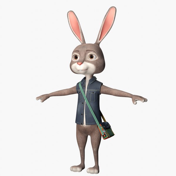 Cartoon Rabbit 3D model