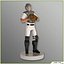 Giocatore di baseball bianco Hi-poly CG (CATCHER)
