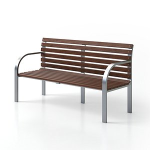3D Garden Bench