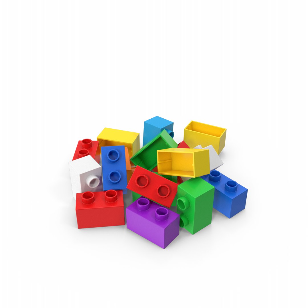 Pile Of Brick Toys 3D - TurboSquid 1873475